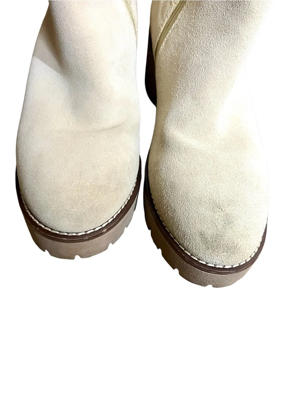 Blondo Daliha Water Proof Ankle Boot Lug Sole Suede Bootie Tan Size 6.5